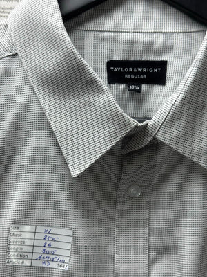 Taylor&Wright® XL | Chest: 25.5" | White | Collar: 17.5" Shirt | Cotton | M3 - 5687 - Genuine Maal