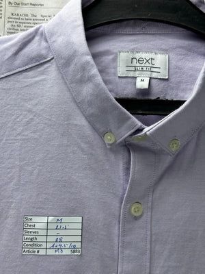 Next® Medium | Chest: 21.5" | Lavender | Slim Fit Shirt | Cotton-Elastane | M3 - 5888 - Genuine Maal