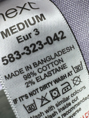 Next® Medium | Chest: 21.5" | Lavender | Slim Fit Shirt | Cotton-Elastane | M3 - 5888 - Genuine Maal