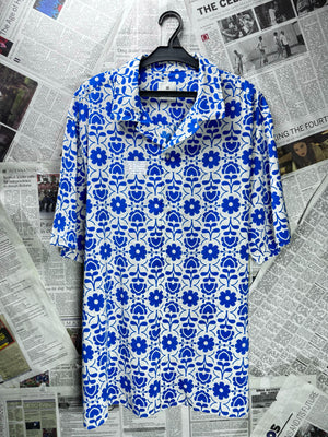 Next® L/XL | Chest: 24.5" | Floral | Shirt | Cotton-Viscose | M3 - 5911 - Genuine Maal