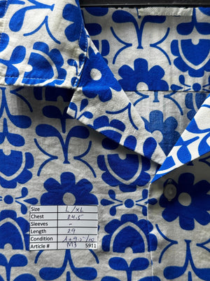 Next® L/XL | Chest: 24.5" | Floral | Shirt | Cotton-Viscose | M3 - 5911 - Genuine Maal