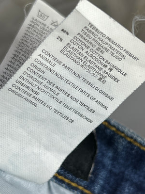 Women - DSQUARED® Waist: 34" | Blue | Distressed Denim Slim Fit Pants | 2598 | Made in Italy - Genuine Maal