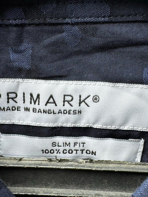 Primark® Small | Chest: 20.5" | Blue | Slim Fit Shirt | Cotton | M2 - 5696 - Genuine Maal