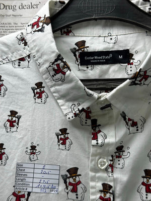 Cedar WoodState® Small | Chest: 20.5" | White | Shirt | Cotton | M2 - 5919 - Genuine Maal