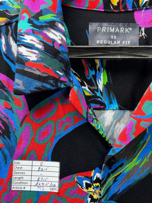 Primark® Small | Chest: 20.5" | Color Splash | Shirt | Viscose | M2 - 5890 - Genuine Maal