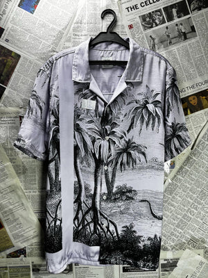 Zara® Medium | Chest: 21.5" | Tropical | Shirt | Polyester | M2 - 5501 - Genuine Maal