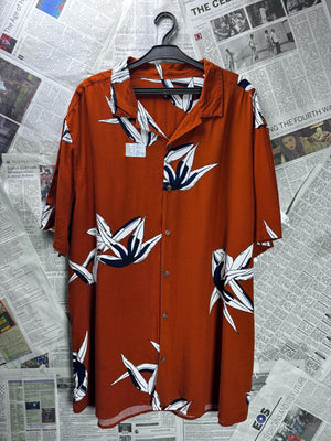 Peacocks® XL | Chest: 25.5" | Floral | Shirt | Viscose | M2 - 5676 - Genuine Maal
