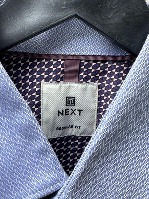 Next® Medium | Chest: 22" | Blue | Collar: 15.5" Shirt | Cotton | M2 - 5684 - Genuine Maal