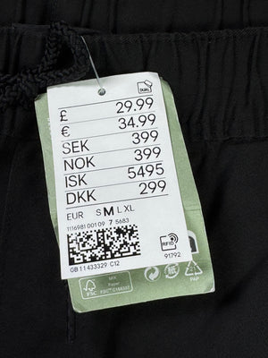H&M® Waist: 32" | Black | Cargo Trouser | Fit: Skinny | Cotton - Elastane | 2670 - Genuine Maal