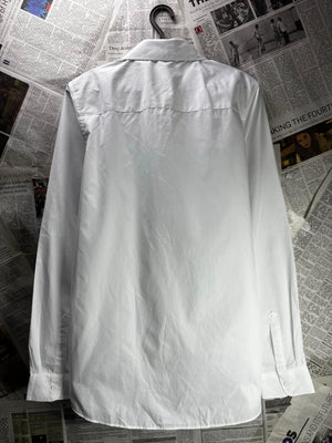 Tesco® Small | Chest: 20.5" | White | Shirt | Poly-Cotton | M2 - 5518 - Genuine Maal