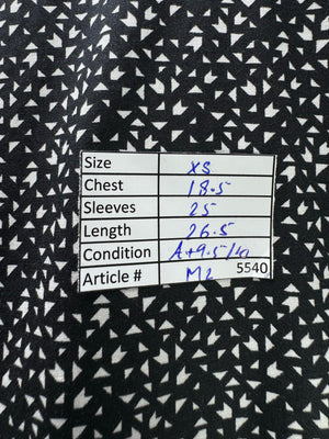 Topman® XS | Chest: 18.5" | Black&White | Skinny Fit Shirt | Cotton-Elastane | M2 - 5540 - Genuine Maal