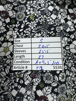 Devil's Advocate® Small | Chest: 20.5" | Floral | Shirt | Cotton | M2 - 5538 - Genuine Maal