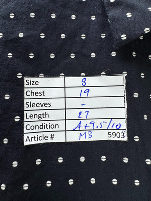 New Look® Small | Chest: 19" | Polka Dots | Muscle Fit Shirt | Cotton-Elastane | M3 - 5903 - Genuine Maal