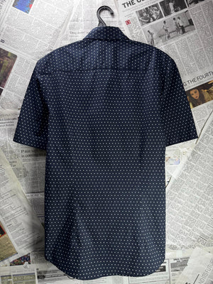 New Look® Small | Chest: 19" | Polka Dots | Muscle Fit Shirt | Cotton-Elastane | M3 - 5903 - Genuine Maal