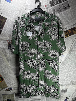 Primark® Large | Chest: 23" | Green | Hawaii Shirt | Viscose | M3 - 5863 - Genuine Maal