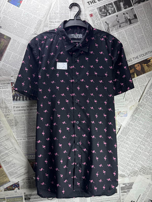 Primark® Medium | Chest: 21.5" | Black | Shirt | Poly-Cotton | M3 - 5895 - Genuine Maal