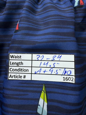 Zara® Waist: 32" to 34" | Blue | Swim Shorts | Poly | 1602 - Genuine Maal