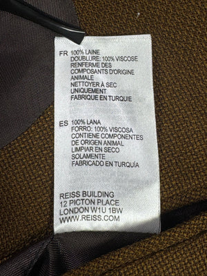 Reiss® Medium | Chest: 22" | Sepia | Blazer | 100% Wool | 2051 - Genuine Maal