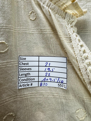 Zara® Large | Bust: 21" | Off-White | T-Shirt | B10 - 5511 - Genuine Maal