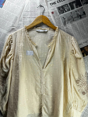 Zara® Large | Bust: 21" | Off-White | T-Shirt | B10 - 5511 - Genuine Maal