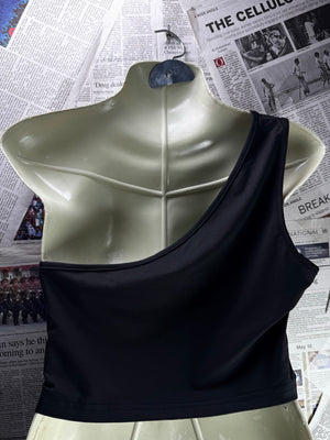 Shein® XS | Bust: 16" | Black | Crop Top | B10 - 5519 - Genuine Maal
