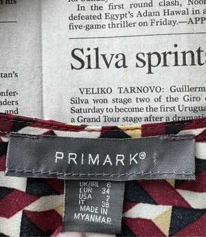Primark® Medium | Bust: 19" | Geometrical | Shirt | B8 - 5711 - Genuine Maal