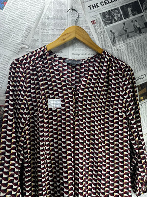 Primark® Medium | Bust: 19" | Geometrical | Shirt | B8 - 5711 - Genuine Maal