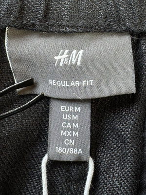 H&M® Waist: 34" | Black | Shorts | 100% Linen | 1662 - Genuine Maal
