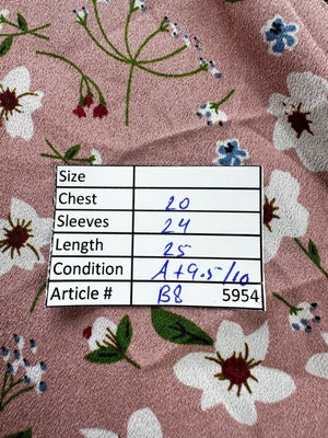 ® Large | Bust: 20" | Disty Floral | Shirt | B8 - 5954 - Genuine Maal