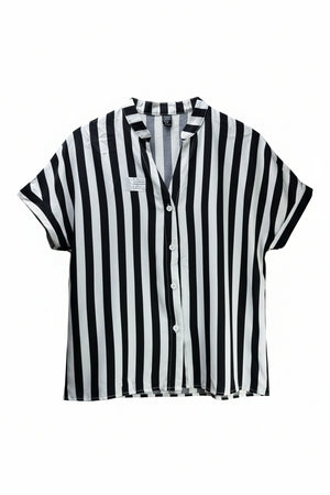 Emery Rose® Medium | Bust: 21" | Vertical Stripes | Shirt | B8 - 5719 - Genuine Maal
