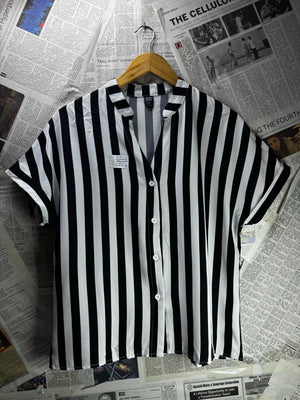 Emery Rose® Medium | Bust: 21" | Vertical Stripes | Shirt | B8 - 5719 - Genuine Maal