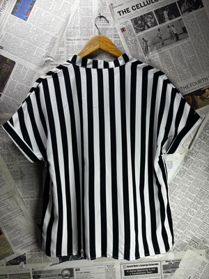 Emery Rose® Medium | Bust: 21" | Vertical Stripes | Shirt | B8 - 5719 - Genuine Maal