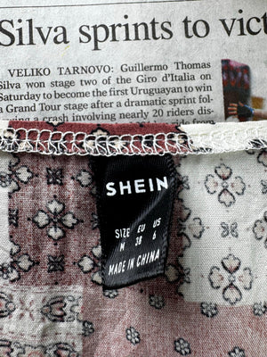 Shein® Medium | Bust: 19" | Paisley | Crop Top | B8 - 5917 - Genuine Maal