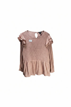 New Look® Large | Bust: 20.5" | Brown | Blouse Shirt | B8 - 5909 - Genuine Maal