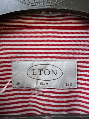 ETON® Small | Chest: 20.5" | Red Stripe | 15.75" collar Shirt | Cotton | 4284 - Genuine Maal