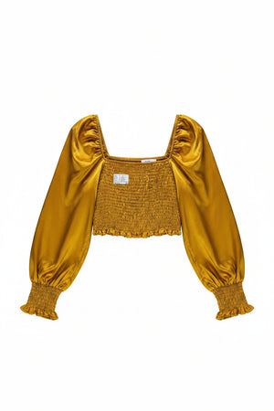 New Look® XS | Bust: 12" | Mustard | Blouse Shirt | B6 - 5910 - Genuine Maal
