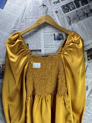 New Look® XS | Bust: 12" | Mustard | Blouse Shirt | B6 - 5910 - Genuine Maal
