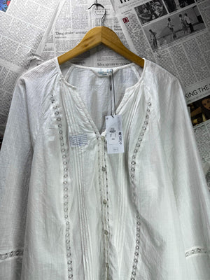 Primark® XL | Bust: 23" | White | Blouse Shirt | B6 - 5530 - Genuine Maal