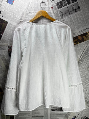 Primark® XL | Bust: 23" | White | Blouse Shirt | B6 - 5530 - Genuine Maal