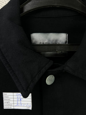 Zara® Small | Chest: 20.5" | Black | Denim Short Length Jacket | 1991 - Genuine Maal