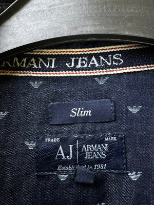 Armani Jeans® Small | Chest: 20" | Blue | Denim Shirt | Cotton | 3914 - Genuine Maal