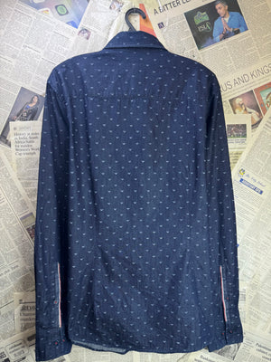 Armani Jeans® Small | Chest: 20" | Blue | Denim Shirt | Cotton | 3914 - Genuine Maal
