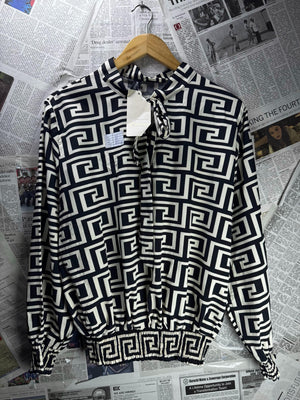 Cristina Collection® XXL | Bust: 24" | Geometrical | Blouse Shirt | B3 - 5513 - Genuine Maal