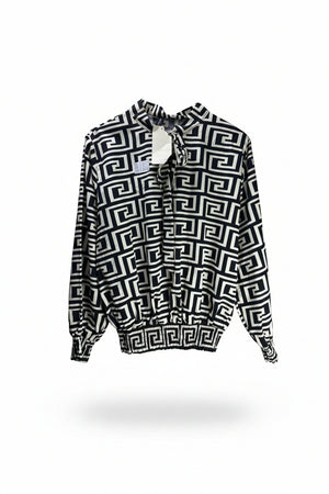 Cristina Collection® XXL | Bust: 24" | Geometrical | Blouse Shirt | B3 - 5513 - Genuine Maal