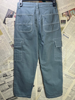 Bershka® Waist: 30" | Steel Grey | Cargo Pants | Cotton | 1644 - Genuine Maal