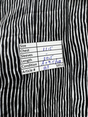 Jennyfer® XS | Bust: 11.5" | Grey Vertical Stripes | Crop Top | B2 - 5952 - Genuine Maal