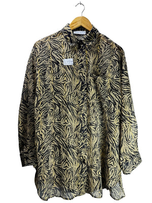 Primark® Medium | Bust: 24.5" | Abstract | Blouse Shirt | B1 - 5938 - Genuine Maal