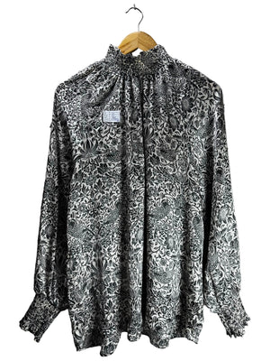 Next x Morris & Co® XL | Bust: 23" | Disty Floral | Blouse Shirt | B1 - 5943 - Genuine Maal