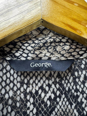 George® XXL | Bust: 23" | Snake Skin Print | Blouse Shirt | B1 - 5915 - Genuine Maal