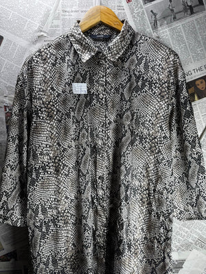 George® XXL | Bust: 23" | Snake Skin Print | Blouse Shirt | B1 - 5915 - Genuine Maal